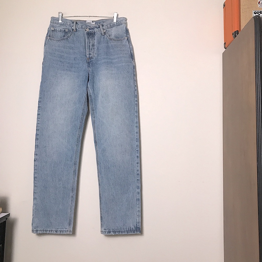 PRINCESS POLLY | 6 HOLLY ASYMMETRIC JEANS BLUE - Picture 8 of 15